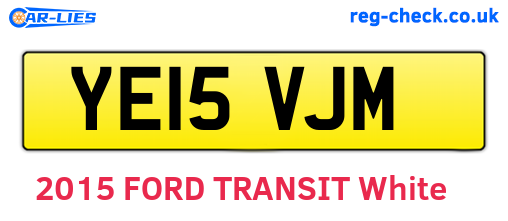 YE15VJM are the vehicle registration plates.
