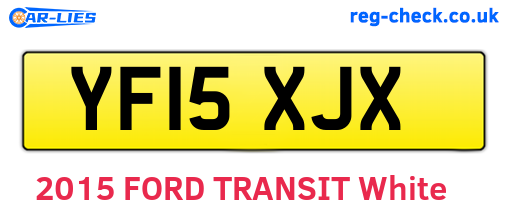 YF15XJX are the vehicle registration plates.
