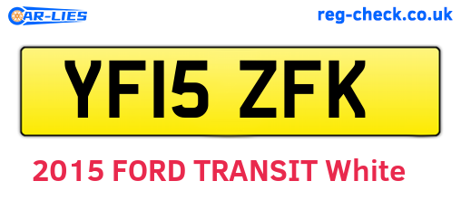 YF15ZFK are the vehicle registration plates.