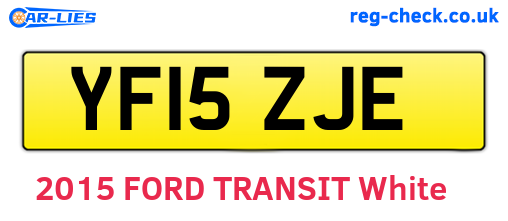 YF15ZJE are the vehicle registration plates.