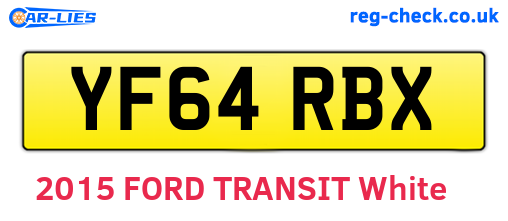 YF64RBX are the vehicle registration plates.