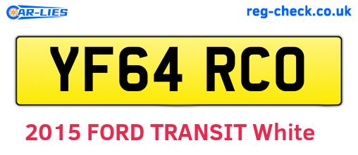 YF64RCO are the vehicle registration plates.