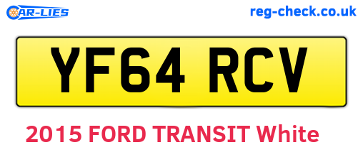 YF64RCV are the vehicle registration plates.