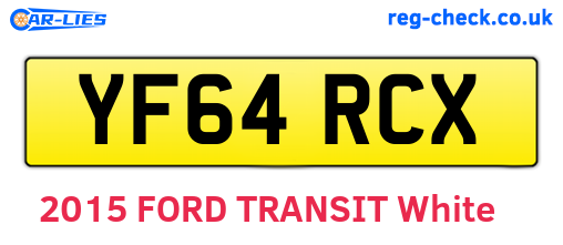 YF64RCX are the vehicle registration plates.