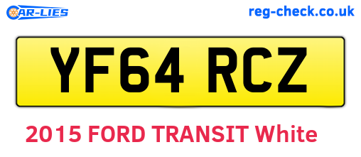 YF64RCZ are the vehicle registration plates.