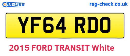 YF64RDO are the vehicle registration plates.