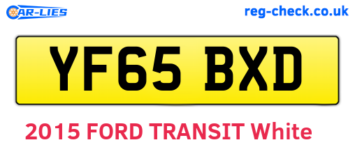 YF65BXD are the vehicle registration plates.
