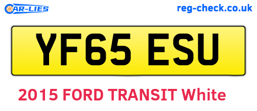 YF65ESU are the vehicle registration plates.
