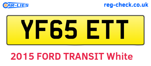 YF65ETT are the vehicle registration plates.