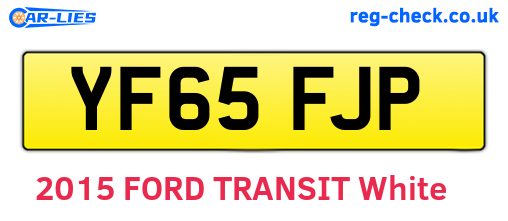 YF65FJP are the vehicle registration plates.