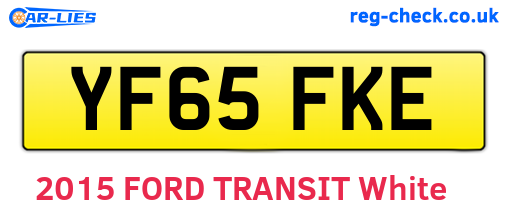 YF65FKE are the vehicle registration plates.