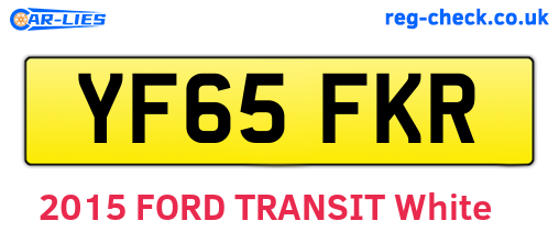 YF65FKR are the vehicle registration plates.