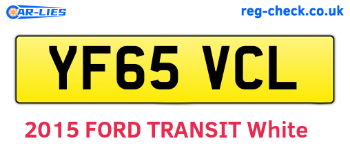 YF65VCL are the vehicle registration plates.