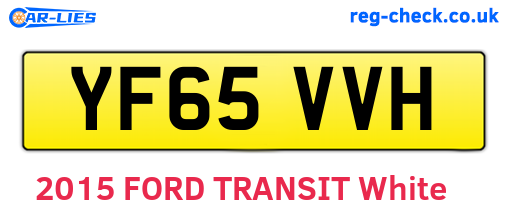 YF65VVH are the vehicle registration plates.