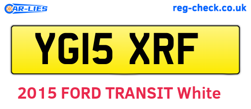 YG15XRF are the vehicle registration plates.