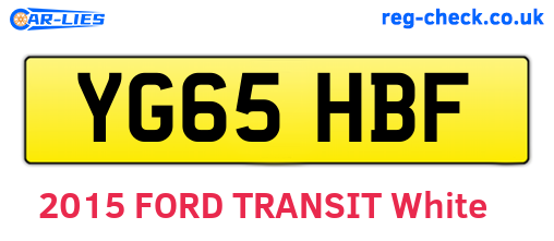 YG65HBF are the vehicle registration plates.