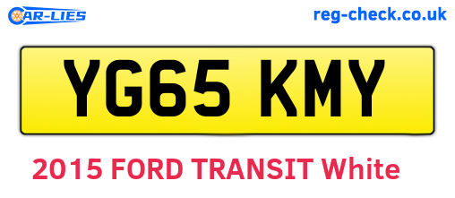 YG65KMY are the vehicle registration plates.