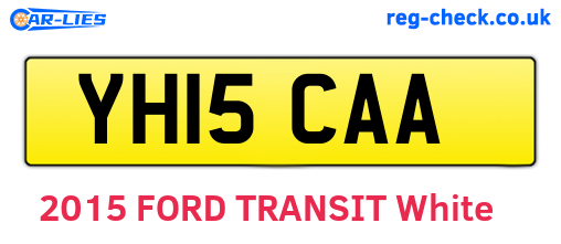 YH15CAA are the vehicle registration plates.
