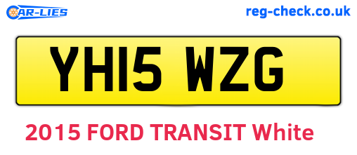 YH15WZG are the vehicle registration plates.