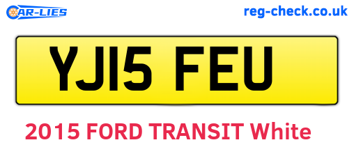 YJ15FEU are the vehicle registration plates.