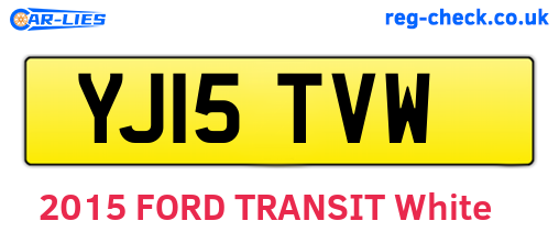 YJ15TVW are the vehicle registration plates.