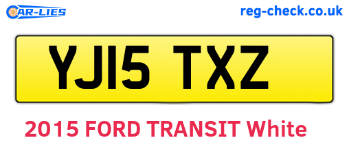 YJ15TXZ are the vehicle registration plates.