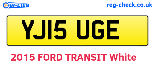 YJ15UGE are the vehicle registration plates.
