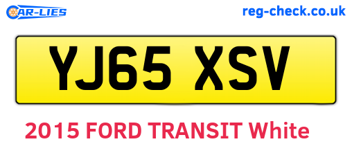 YJ65XSV are the vehicle registration plates.