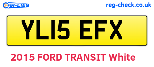 YL15EFX are the vehicle registration plates.
