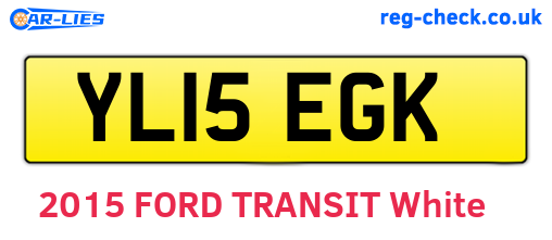 YL15EGK are the vehicle registration plates.