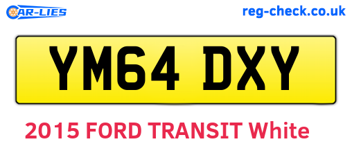 YM64DXY are the vehicle registration plates.