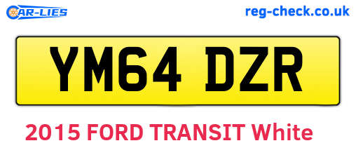 YM64DZR are the vehicle registration plates.