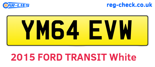 YM64EVW are the vehicle registration plates.