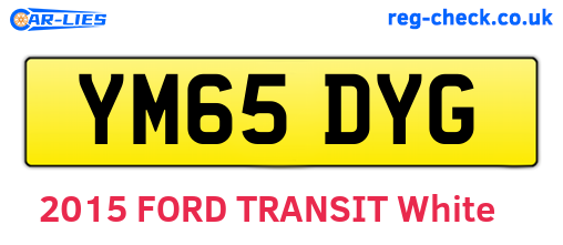 YM65DYG are the vehicle registration plates.