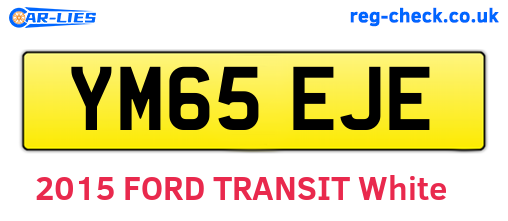 YM65EJE are the vehicle registration plates.
