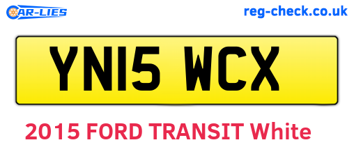 YN15WCX are the vehicle registration plates.