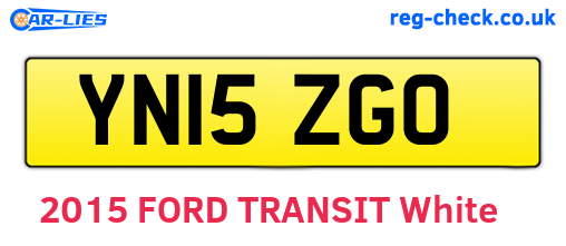 YN15ZGO are the vehicle registration plates.