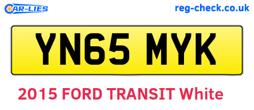 YN65MYK are the vehicle registration plates.