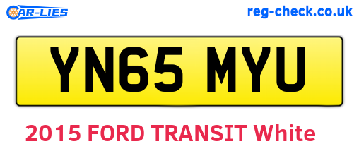 YN65MYU are the vehicle registration plates.