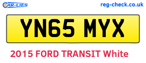 YN65MYX are the vehicle registration plates.