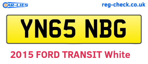 YN65NBG are the vehicle registration plates.