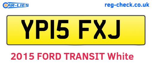 YP15FXJ are the vehicle registration plates.
