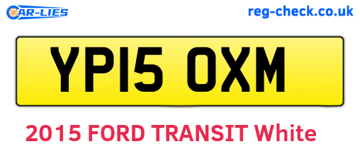 YP15OXM are the vehicle registration plates.