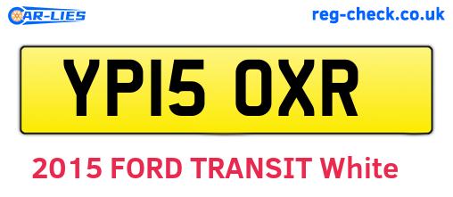 YP15OXR are the vehicle registration plates.