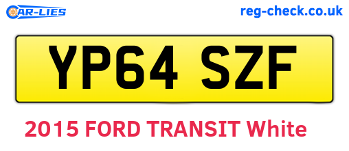 YP64SZF are the vehicle registration plates.
