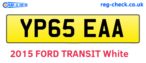 YP65EAA are the vehicle registration plates.
