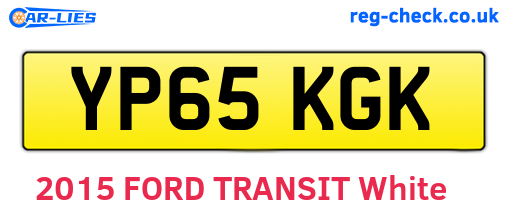 YP65KGK are the vehicle registration plates.
