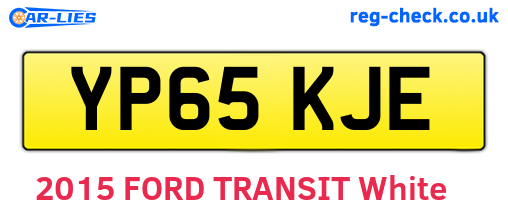 YP65KJE are the vehicle registration plates.