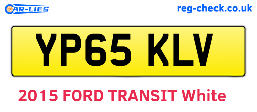 YP65KLV are the vehicle registration plates.