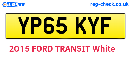 YP65KYF are the vehicle registration plates.